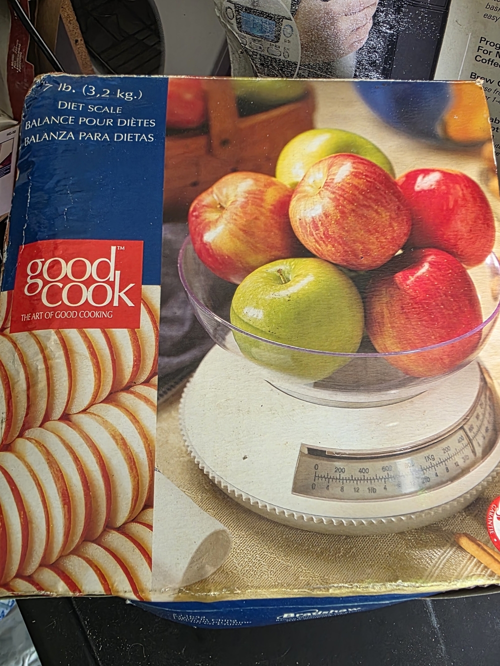 Good Cook White Mechanical Kitchen Scale with Clear Bowl